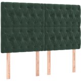 Maison Chic Posteljno vzglavje - Vzglavna omarica 4 kosa temno zelen 80x7x78/88 cm žamet, (22078039) | Shoptok.si