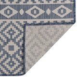 Furnova Zunanja preproga ploščato tkanje 160x230 cm modre črte, (21930858) | Shoptok.si