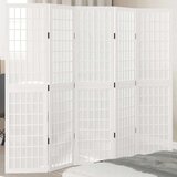 vidaXL Paravan 5-delni bel trden les pavlovnije | Shoptok.si