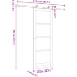 vidaXL klizna vrata s okovima 'ORKDAL'83x232 cm | shoptok.hr