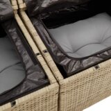 7-dijelni vrtni kauč set (vrtna garnitura) s jastučićima bež poli ratan | shoptok.hr