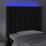  LED uzglavlje crno 103x16x118/128 cm od umjetne kože | shoptok.hr