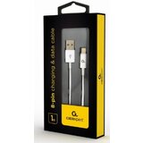 Gembird CC USB2P AMLM 1M W 8 pin charging and data cable, 1m, white Cene