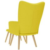  Stolica za opuštanje s tabureom za noge svjetložuta tkanina | shoptok.hr