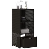  Vrtni ormarić za pohranu crni 50 x 55 x 115 cm od poliratana | shoptok.hr