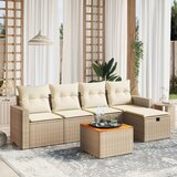 vidaXL 6-dijelni set vrtnih sofa s jastucima bež od poliratana | shoptok.hr