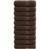 vidaXL Premium brisače 10 kosov rjava 70x140 cm 600 g/m2 100 % bombaž Cene