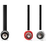 Nedis CAGB22200BK100, stereo audio kabl, 3,5 mm muški, 2x rca muški, niklovani, 10,0 m, crni Cene