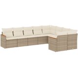  9-dijelni set vrtnih sofa s jastucima bež od poliratana | shoptok.hr