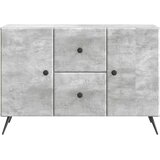  Strani šal Betonsko siva 89 x 34,5 x 60 cm Inženirski les, (5000217794) | Shoptok.si