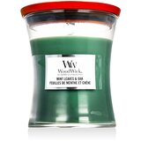 WoodWick Srednja Svijeća u Obliku Pješčanog Sata - Mirisna Svijeća Mint Leaves & Oak 275 g | shoptok.hr