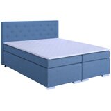 MID.YOU BOXSPRING POSTELJA 180 cm x 200 cm , tekstil, leseni material modra | Shoptok.si