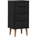  Komoda MOLDE Crna 40 x 35 x 82 cm Masivna borovina | shoptok.hr