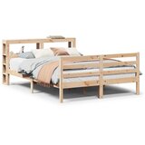  Okvir kreveta s uzglavljem 140 x 190 cm od masivne borovine | shoptok.hr