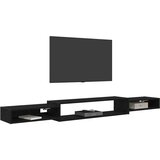 TV ormar za montažu na zid Zidna montaža Crni hrast - Crni hrast 220 cm | shoptok.hr
