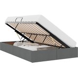  Otomanski krevet s pohranom Tamno siva 120 x 190 cm tkanina | shoptok.hr