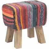  Klupa 40 x 30 x 45 cm Prava koža Šareni | shoptok.hr