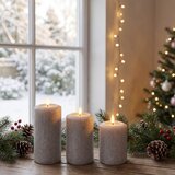 Brilagi KOMPLET 3x LED sveća LED/2xAA siva | Eponuda.com