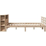vidaXL Krevet s regalom za knjige bez madraca 120x200 cm od borovine | shoptok.hr