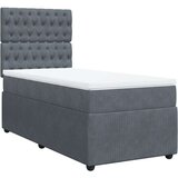 Box spring krevet s madracem tamnosivi 80 x 200 cm baršunasti | shoptok.hr
