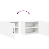 vidaXL Stenska kuhinjska omarica s polico 2 pcs Visok sijaj bela | Shoptok.si