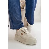 Boto Sneakers Women's Sports Shoes Insulated On Massive Sole Beige Verissha | Shoptok.si