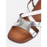 Sergio Leone s flat white sandals | Shoptok.si