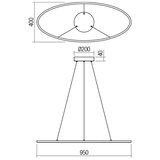  Redo 01-3339 - LED prigušiva luster na lanku LEO LED/48W/230V crna | Eponuda.com
