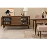 Hanah home vina bench 04 0900 walnut stone (produžni trpezarijski sto, stolice i konzola (6 komada) | ePonuda.com