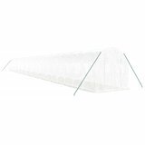  Staklenik s čeličnim okvirom bijeli 48 m² 24 x 2 x 2 m | shoptok.hr