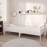  Dnevna postelja z vzmetnico 90x200 cm bela trdna borovina, (20647324) | Shoptok.si