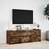 vidaXL TV ormarić s LED svjetlima boja hrasta 140x34x50 cm drveni | shoptok.hr