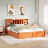 vidaXL Okvir kreveta bez madraca voštano smeđi 200x200 cm od borovine | shoptok.hr