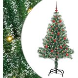  Umjetno Božićno Drvo s Snježnim Flokom i LED Svjetlom 150 cm | shoptok.hr