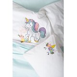 Mijolnir Bela/mentolno zelena bombažna otroška posteljnina za otroško posteljico z rjuho/4-delna 100x150 cm Dolly – | Shoptok.si