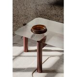 noo.ma Bordo rdeča klubska mizica s stekleno mizno ploščo 55x105 cm Kob – | Shoptok.si