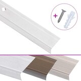  Rubnjaci za stepenice L-oblik 15 kom aluminijski 100 cm srebrni | shoptok.hr