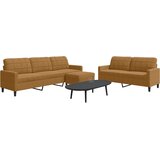  3-dijelni set sofa s jastucima smeđi baršunasti | shoptok.hr