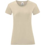 Fruit Of The Loom Beige Iconic women's t-shirt in combed cotton | shoptok.hr