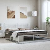  Metalni okvir za krevet s uzglavljem bijeli 183x213 cm | shoptok.hr
