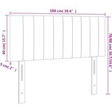  Uzglavlje tamnosivo 100x5x78/88 cm od tkanine | shoptok.hr