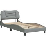  Okvir kreveta s LED svjetlima svjetlosivi 80x200 cm od tkanine | shoptok.hr