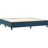  box spring s madracem LED tamnoplavi 200x200 cm baršun | shoptok.hr
