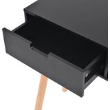  Konzolni Stol od Masivne Borovine 80x30x72 cm Crni | shoptok.hr
