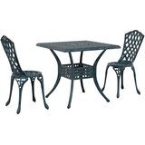  Set vrtnih stolova 3 pcs Zelena Liveni aluminij | shoptok.hr