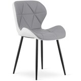 Mango stolica - sivo-bijela eko koža / crne noge x 3 | shoptok.hr