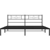 Metalni okvir za krevet s uzglavljem crni 200x200 cm | shoptok.hr