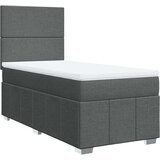 vidaXL Krevet s oprugama i madracem tamnosivi 90 x 190 cm od tkanine | shoptok.hr