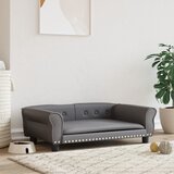 vidaXL Pasja postelja siva 95x55x30 cm umetno usnje Cene