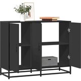  Komoda crna 94x35x76 cm od konstruiranog drva | shoptok.hr